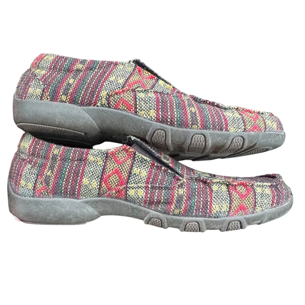 Roper Women's Aztec Pattern‎ 1786 Moccasin Shoes Slip On Loafers Size 8.5